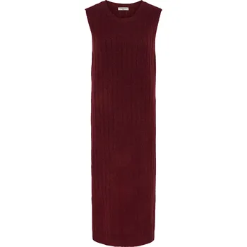 Dámské šaty 671875 - Tchibo - Žebrované pletené šaty - pro ženy - vel. S 36/38 - barva: červená