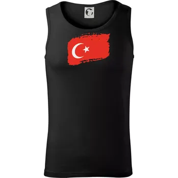 Turecko vlajka - Tílko pánské Core - M ( Černá )