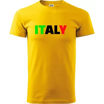 Italy Nápis - Triko extra velké (5-8XL) - 6XL ( Žlutá )
