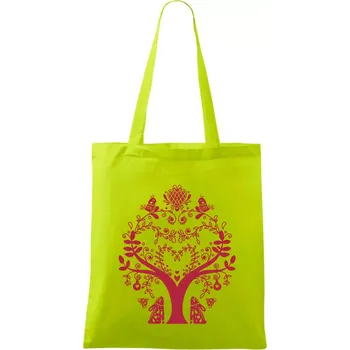 Folklor - strom - Taška bavlněná - 42 x 38 cm ( Limetková )