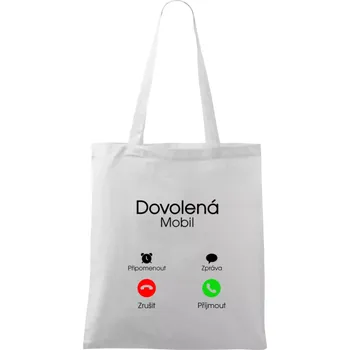 Dovolená volá - Taška bavlněná - 42 x 38 cm ( Bílá )