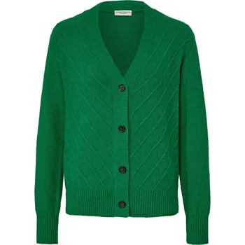 Dámský svetr 694074 - Tchibo - Kardigan s pletenou strukturou - pro ženy - vel. XL 48/50 - barva: zelená