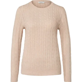 Dámský svetr 694270 - Tchibo - Svetr s copánkovým vzorem - pro ženy - vel. S 36/38 - barva: béžová