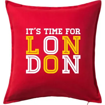 Polštář Its time for LONDON - Polštář 50x50 - 50x50 - Pouze potah ( Červená )