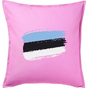 Polštář Estonsko vlajka - Polštář 50x50 - 50x50 - Pouze potah ( Růžová )