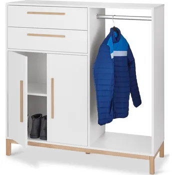 Dámské šaty 678748 - Tchibo - Komoda »Eklund« s věšákem na šaty - barva: bílá