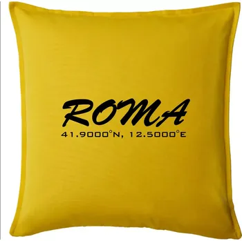 Polštář Roma GPS - Polštář 50x50 - 50x50 - Pouze potah ( Žlutá )