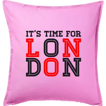 Polštář Its time for LONDON - Polštář 50x50 - 50x50 - Pouze potah ( Růžová )