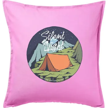 Polštář Night Camp - Silent night - Polštář 50x50 - 50x50 - Pouze potah ( Růžová )