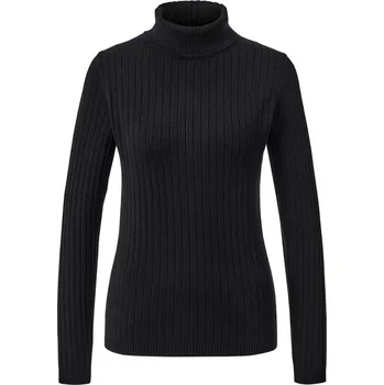 Dámský svetr 694565 - Tchibo - Žebrovaný rolák - pro ženy - vel. M 40/42 - barva: černá