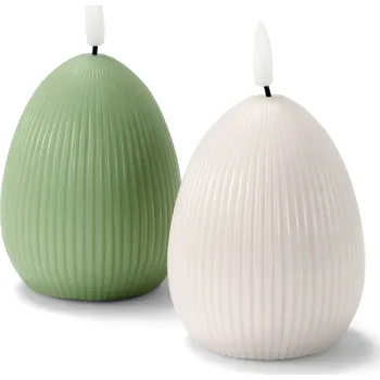 Svíčka 678040 - Tchibo - Svíčky z pravého vosku s LED - barva: zelená