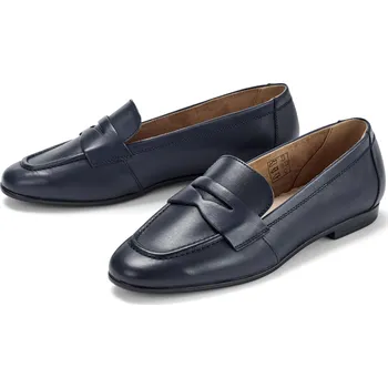 Dámské mokasíny 657424 - Tchibo - Kožené mokasíny - pro ženy - vel. 37 - barva: modrá