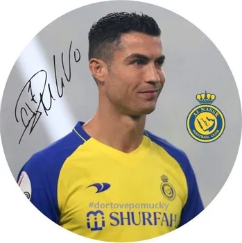 Přisada na vaření a pečení Ronaldo č.7 jedlý papír 20 cm - Úprava na přání +20 Kč / Jedlý papír / Bez decor gelu