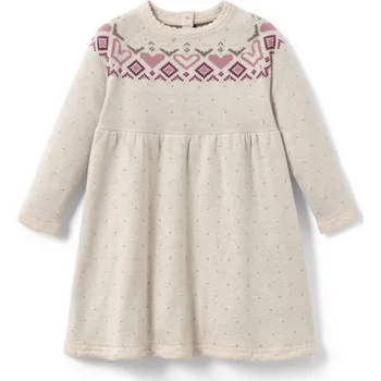 Dívčí šaty 692386 - Tchibo - Dívčí pletené šaty - pro dívky - vel. 110/116 - barva: béžová