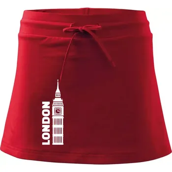 Dámská sukně London věž - Sportovní sukně - two in one - M ( Červená )