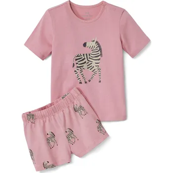 Dívčí pyžamo 661385 - Tchibo - Dětské krátké pyžamo - vel. 98/104 - barva: černá/s potiskem