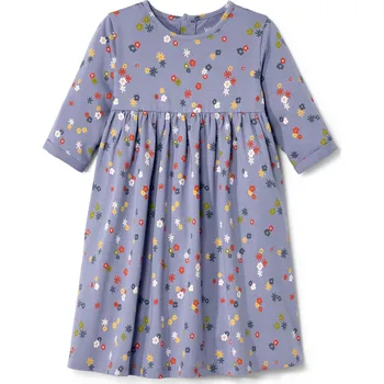 Kojenecké šaty 656416 - Tchibo - Žerzejové šaty pro miminka - pro dívky - vel. 98/104 - barva: fialová/květovaný