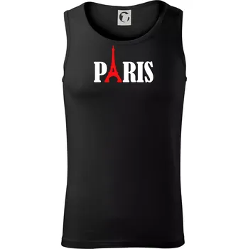 Pánské termoprádlo Paris nápis Eiffelova věž - Tílko pánské Core - XL ( Černá )