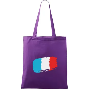 Francouzská vlajka - Taška bavlněná - 42 x 38 cm ( Fialová )