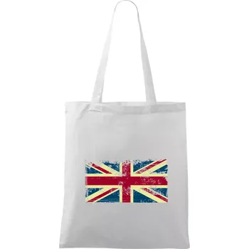 Britská vlajka stará - Taška bavlněná - 42 x 38 cm ( Bílá )