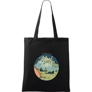 Camp oval Silent Night - Taška bavlněná - 42 x 38 cm ( Černá )