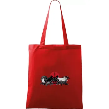 Nákupní taška Japan devil - Taška bavlněná - 42 x 38 cm ( Červená )