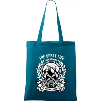 Great Life - sekery - Taška bavlněná - 42 x 38 cm ( Petrolejová )