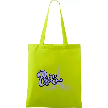 Paris Lettering - Taška bavlněná - 42 x 38 cm ( Limetková )