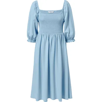 Dámské šaty 634475 - Tchibo - Žerzejové šaty s nabíranými rukávy - pro ženy - vel. M 40/42 - barva: modrá