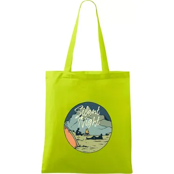 Camp oval Silent Night - Taška bavlněná - 42 x 38 cm ( Limetková )