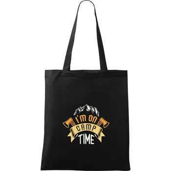 Nákupní taška I'm on camp time - Taška bavlněná - 42 x 38 cm ( Černá )