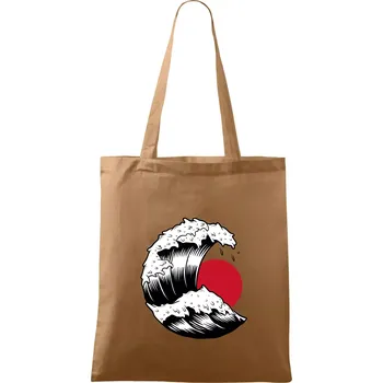 Nákupní taška Japan culture - vlna - Taška bavlněná - 42 x 38 cm ( Cappuccino )