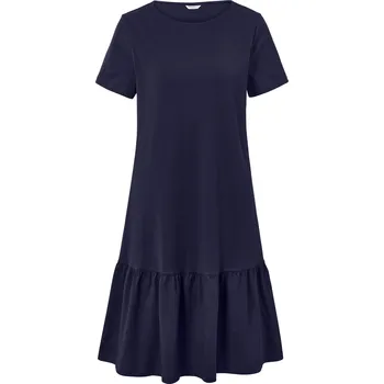 Dámské šaty 703693 - Tchibo - Žerzejové šaty s volánem - pro ženy - vel. S 36/38 - barva: modrá