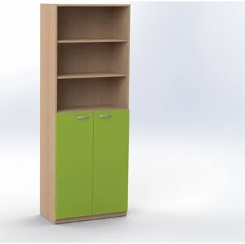 Šatní skříň TVAR v.d. Klatovy Skříň dvoudvéřová s 2 otevřenými policemi, v. 215 cm