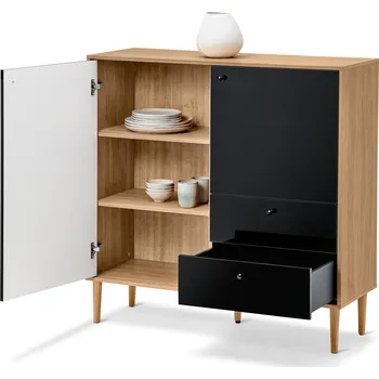 Koupelnový nábytek 631114 - Tchibo - Vysoká skříňka Bekeson - barva: černá