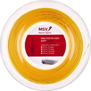Struna na výplet tenisové rakety Tenisový výplet MSV Focus Hex Soft (200 m) - yellow Žlutý (1.20 mm)