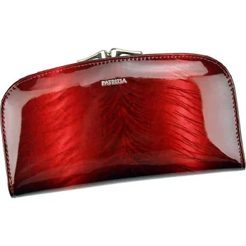 Peněženka Dámská Peněženka PATRIZIA FF-123 RFID z Přírodní Kůže Velká Červená Horizontální Orientace