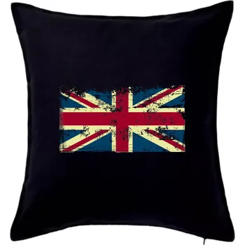 Polštář Britská vlajka stará - Polštář 50x50 - 50x50 - Pouze potah ( Černá )