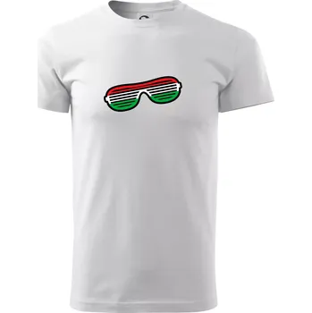 Pánské tričko Italie brýle - Triko extra velké (5-8XL) - 6XL ( Bílá )