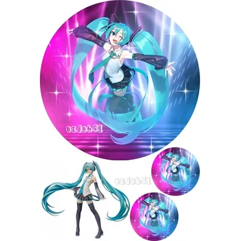 Jedlá dekorace na dort Hatsune Miku - jedlý papír - Bez úprav / Jedlý papír / Bez decor gelu