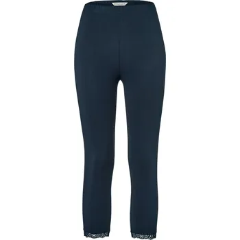 Dámské legíny 704232 - Tchibo - 3/4 legíny s krajkovým lemem - pro ženy - vel. L 44/46 - barva: modrá