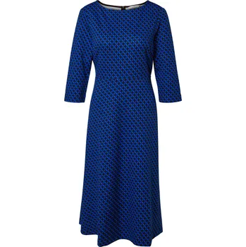 Dámské šaty 700860 - Tchibo - Žerzejové šaty s potiskem - pro ženy - vel. XL 48/50 - barva: modrá/s potiskem