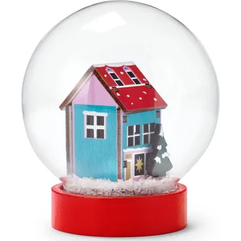 Vánoční dekorace Tchibo 688709 Sněžítko s LED 10 cm červená