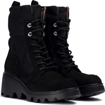 Dámská zimní obuv WONDERS dámské kotníkové boty semišové kožené textilní černé | G-7004 NEGRO Velikost: 41