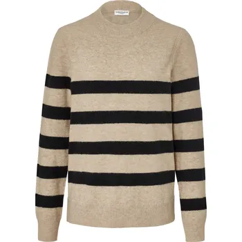 Dámský svetr 693187 - Tchibo - Pletený svetr s proužky - pro ženy - vel. L 44/46 - barva: černá/s proužky