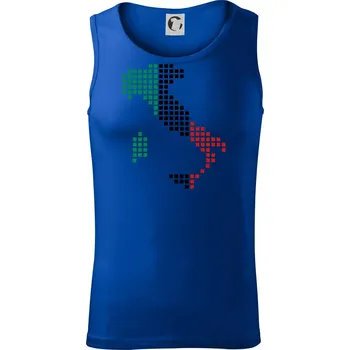 Itálie obrys vlajka - Tílko pánské Core - S ( Královská modrá )