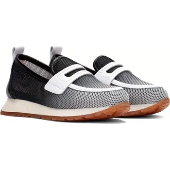 Dámské mokasíny HISPANITAS dámské sportovní mokasíny bílo-černé kombinované kožené | BHV254043 BLACK Velikost: 39