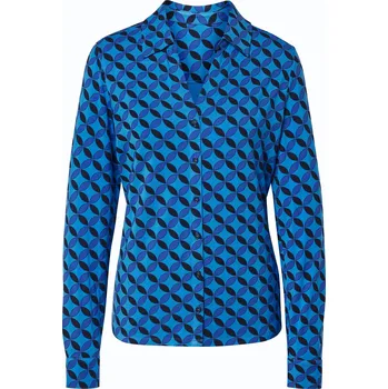 Pánské tričko 700434 - Tchibo - Halenkové triko s knoflíkovou légou - pro ženy - vel. XXL 52/54 - barva: modrá/s potiskem