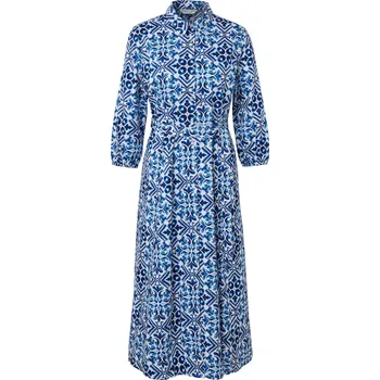 Dámské šaty 703664 - Tchibo - Midi šaty s potiskem - pro ženy - vel. 36 - barva: modrá/s potiskem