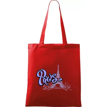 Paris Lettering - Taška bavlněná - 42 x 38 cm ( Červená )
